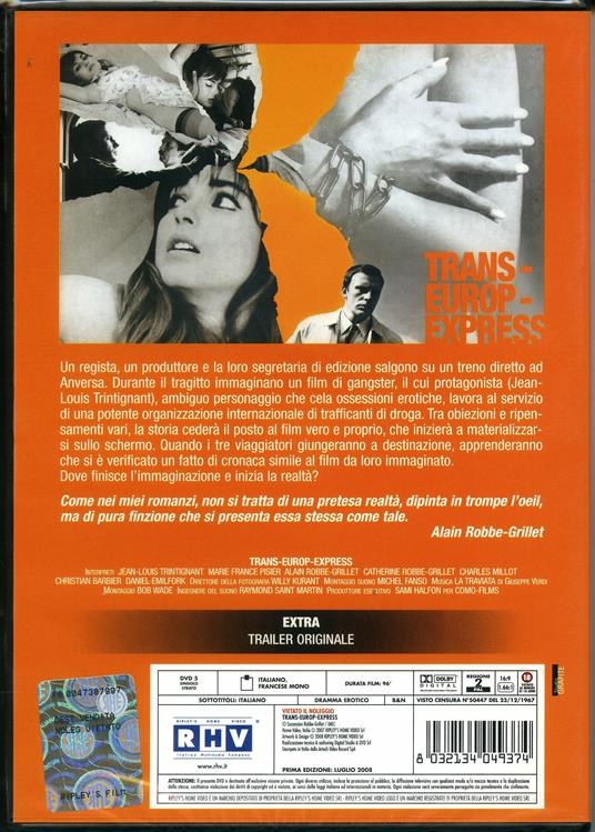 Trans Europ Express di Alain Robbe-Grillet - DVD - 2