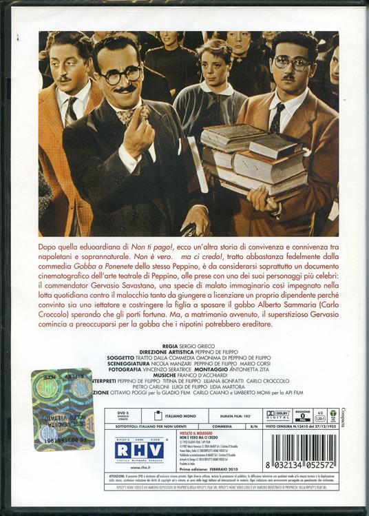 Non è vero... ma ci credo di Sergio Grieco - DVD - 2