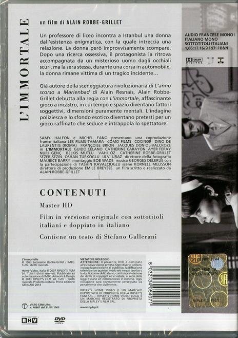 L' immortale di Alain Robbe-Grillet - DVD - 2