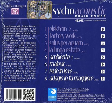 Psychoacustic Brain Power (432 Hz Scientific Tuning Edition) - CD Audio di Fulvio Muzio - 2
