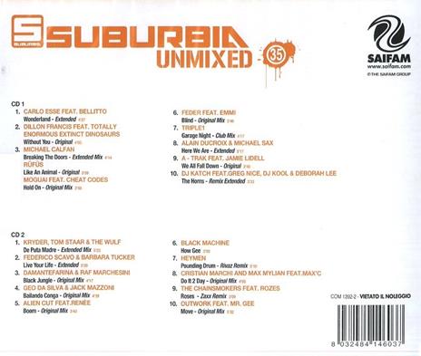 Suburbia Unmixed 35 - CD Audio - 2