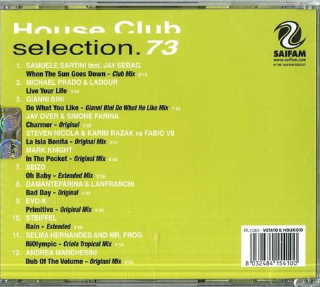 House Club Selection vol.73 - CD Audio - 2