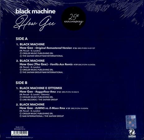 How Gee 25th Anniversary (Vinile Colorato Azzurro) - Vinile LP di Black Machine - 2
