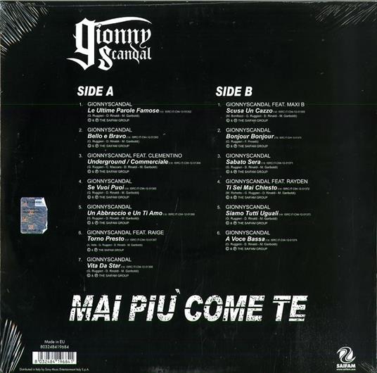 Mai Piu' Come Te (Vinile Colorato Giallo) - Vinile LP di GionnyScandal - 2