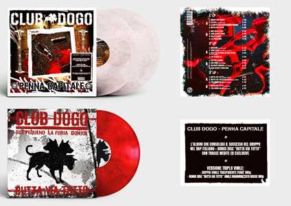 Vinile Penna Capitale (2 vinili trasparente fumè + 1 vinile marmorizzato rosso) Club Dogo