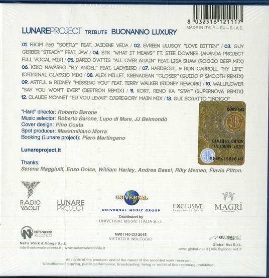 Lunare Project Tribute - CD Audio - 2