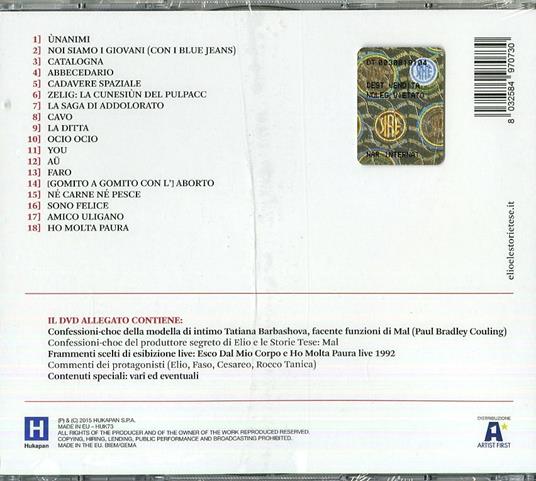 Esco dal mio corpo e ho molta paura - CD Audio + DVD di Elio e le Storie Tese - 2