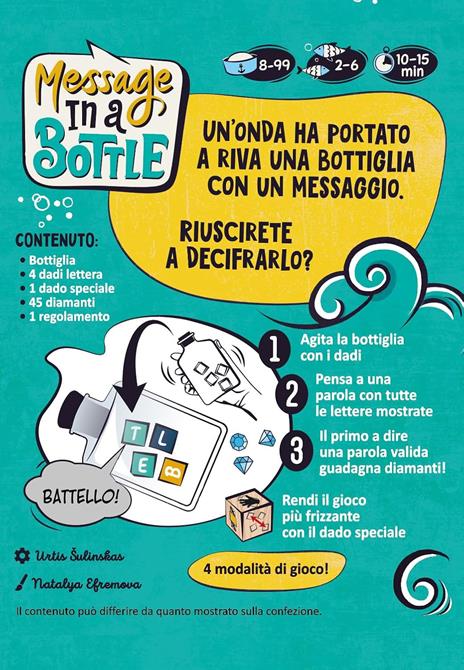 Message in a Bottle, Gioco da tavolo, 2-6 giocatori, 8+ anni - - 2