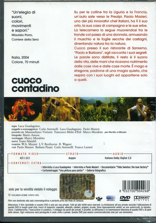 Cuoco contadino di Luca Guadagnino - DVD - 2