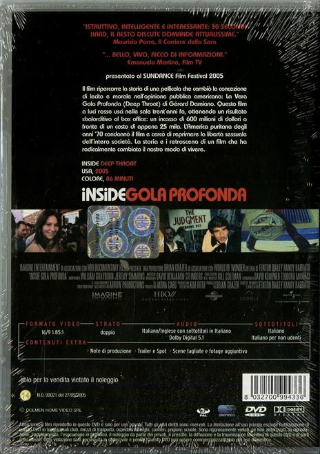 Inside Gola Profonda di Fenton Bailey,Randy Barbato - DVD - 2