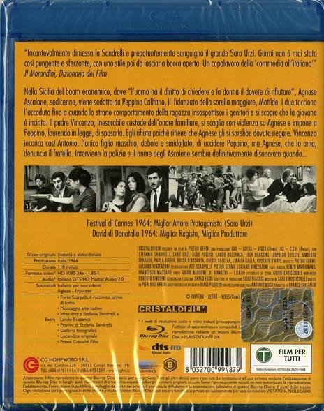 Sedotta e abbandonata di Pietro Germi - Blu-ray - 2