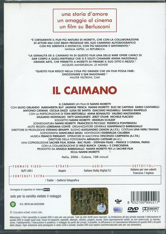 Il Caimano (1 DVD) di Nanni Moretti - DVD - 2