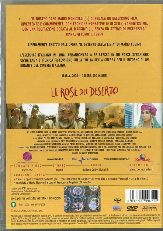 Le rose del deserto (1 DVD) di Mario Monicelli - DVD - 2