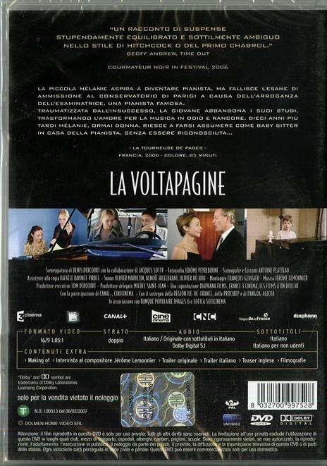 La voltapagine di Denis Dercourt - DVD - 2
