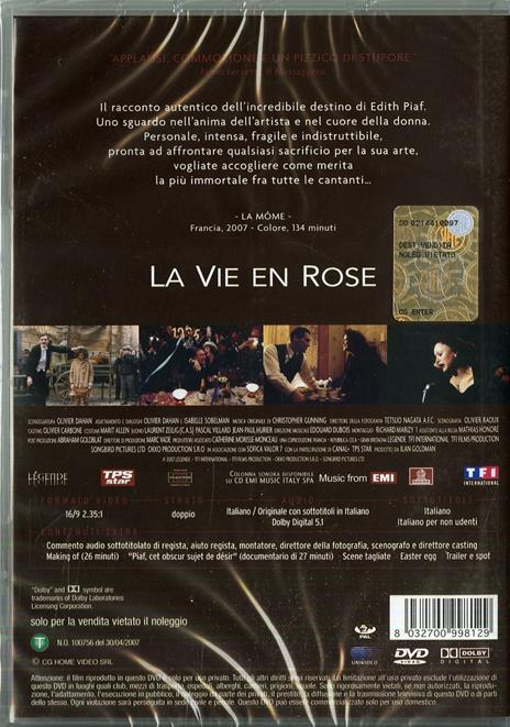 La vie en rose di Olivier Dahan - DVD - 2