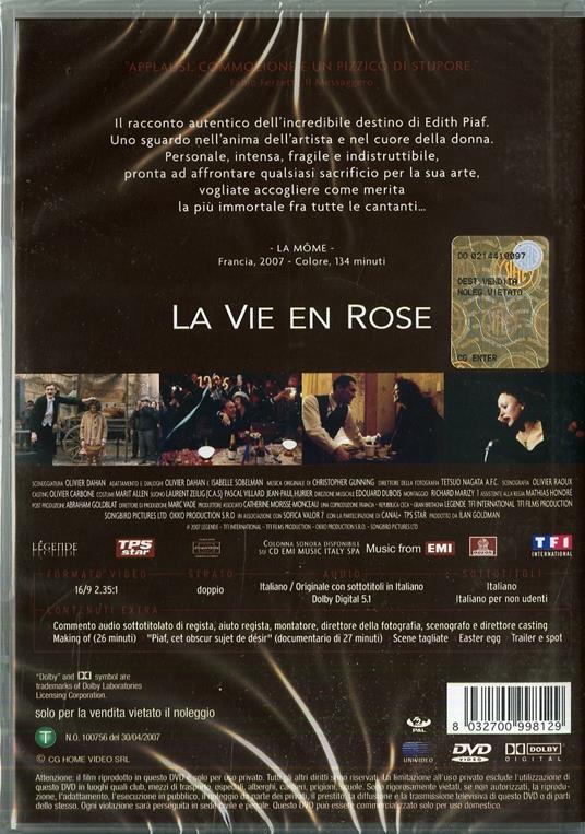 La vie en rose di Olivier Dahan - DVD - 2