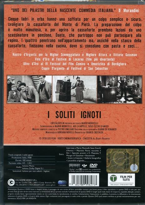 I soliti ignoti di Mario Monicelli - DVD - 2