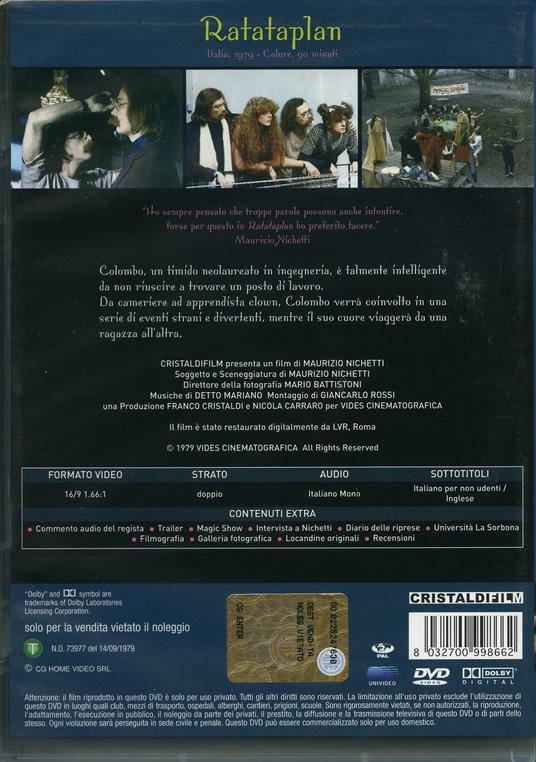 Ratataplan di Maurizio Nichetti - DVD - 2