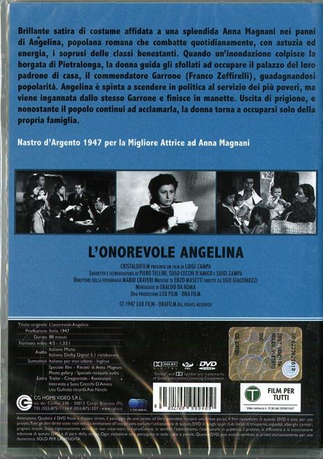 L' onorevole Angelina di Luigi Zampa - DVD - 2