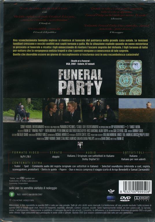 Funeral Party di Frank Oz - DVD - 2