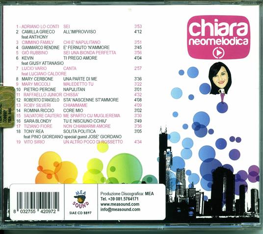 Chiara Neomelodica - CD Audio - 2