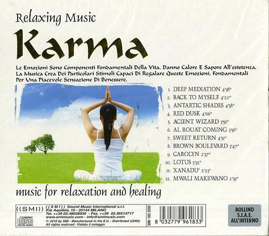 Relaxing Music. Karma - CD Audio - 2