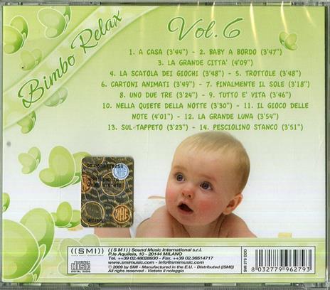 Bimbo Relax vol.6: Sereno Bebé - CD Audio - 2