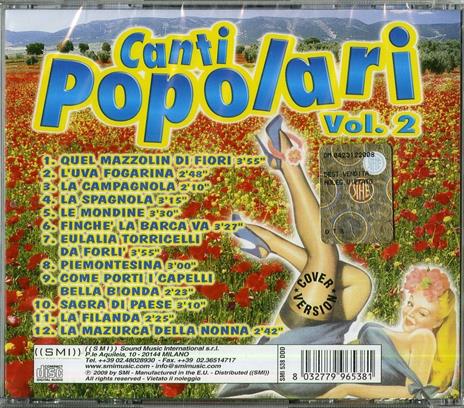 Canti Popolari vol.2 - CD Audio - 2