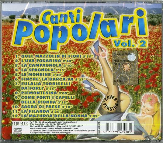 Canti Popolari vol.2 - CD Audio - 2