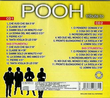 Tribute to Pooh ( + Base Karaoke) - CD Audio - 2