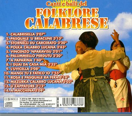 Canti e balli del folklore calabrese - CD Audio - 2