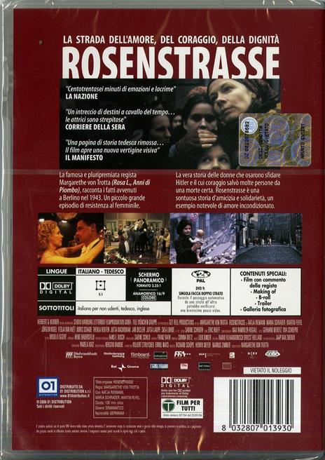 Rosenstrasse di Margarethe Von Trotta - DVD - 2