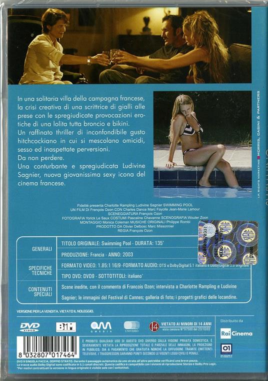 Swimming Pool di François Ozon - DVD - 2