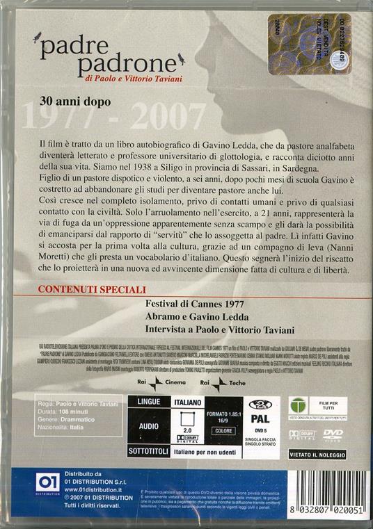 Padre padrone di Paolo Taviani,Vittorio Taviani - DVD - 2
