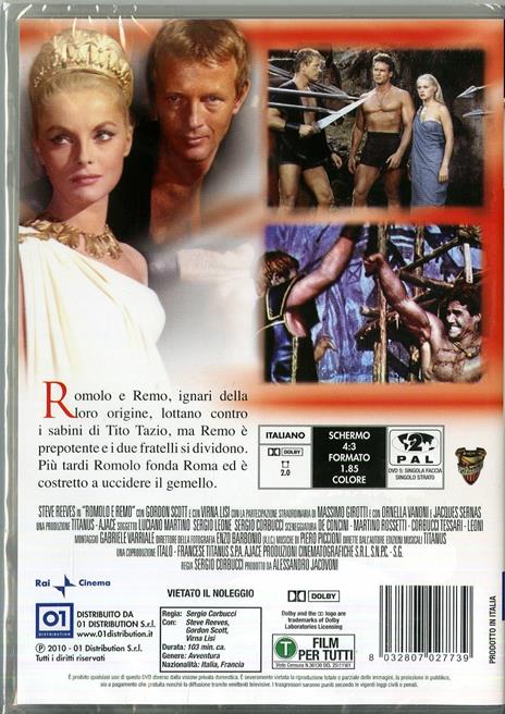 Romolo e Remo di Sergio Corbucci - DVD - 2