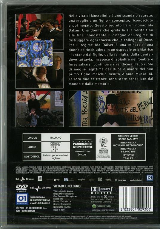 Vincere di Marco Bellocchio - DVD - 2