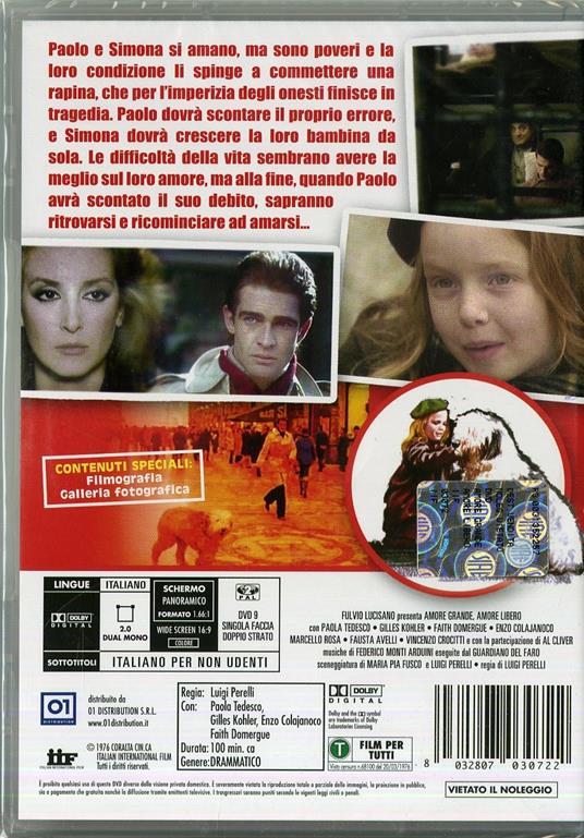 Amore grande, amore libero di Luigi Perelli - DVD - 2