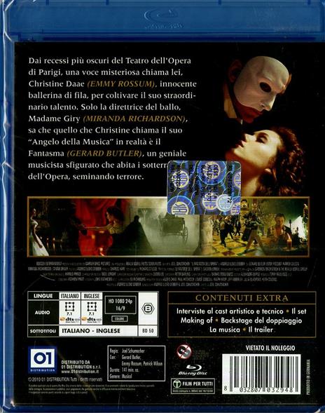 Il fantasma dell'Opera di Joel Schumacher - Blu-ray - 2