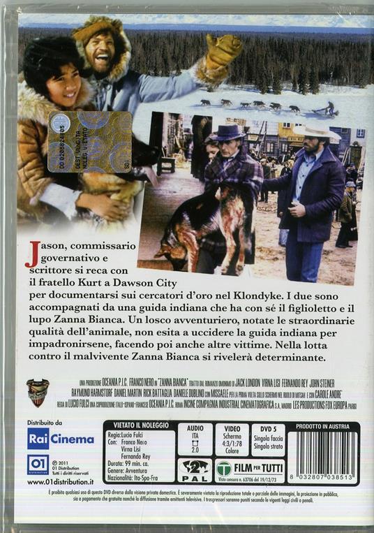 Zanna Bianca di Lucio Fulci,Tonino Ricci - DVD - 2