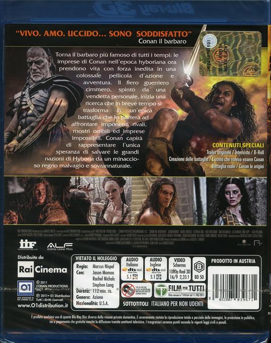 Conan the Barbarian Real 3D<span>.</span> versione 3D di Marcus Nispel - Blu-ray - 2