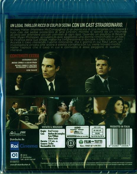 The Lincoln Lawyer di Brad Furman - Blu-ray - 2