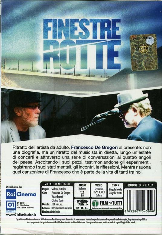 Francesco De Gregori. Finestre rotte di Stefano Pistolini - DVD - 2