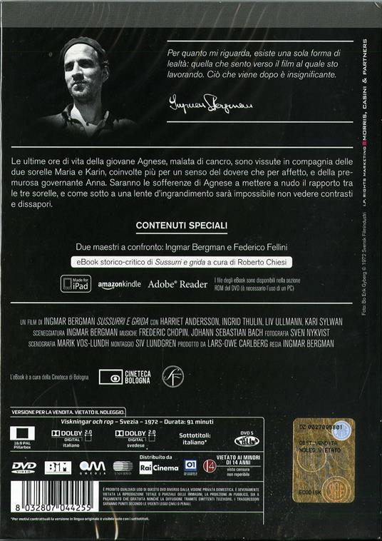 Sussurri e grida di Ingmar Bergman - DVD - 2
