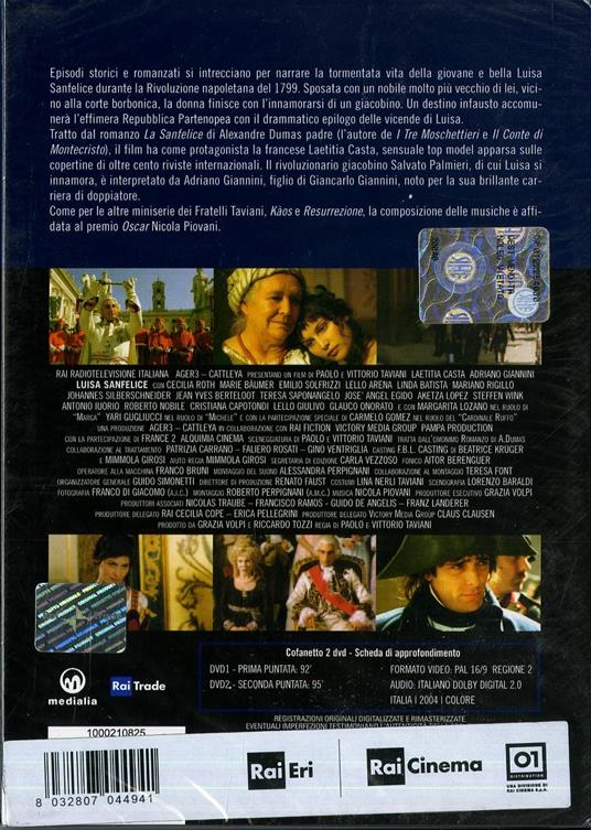 Luisa Sanfelice (2 DVD) di Paolo Taviani,Vittorio Taviani - DVD - 2