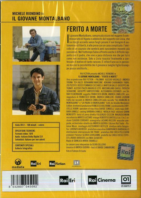 Il giovane Montalbano. Ferito a morte di Gianluca Maria Tavarelli - DVD - 2