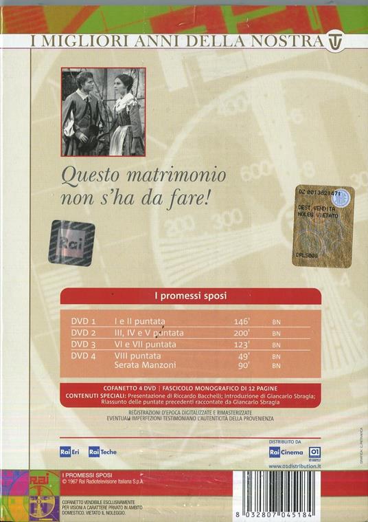 I promessi sposi (4 DVD) di Sandro Bolchi - DVD - 2