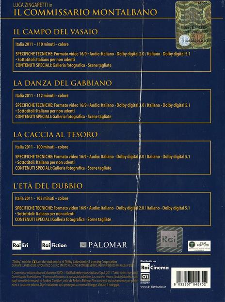 Il commissario Montalbano. Box 5. Stagione 2011 (4 DVD) di Alberto Sironi - DVD - 2