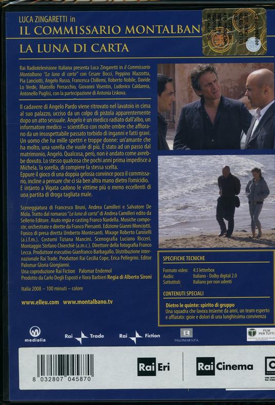 Il commissario Montalbano. La luna di carta di Alberto Sironi - DVD - 2