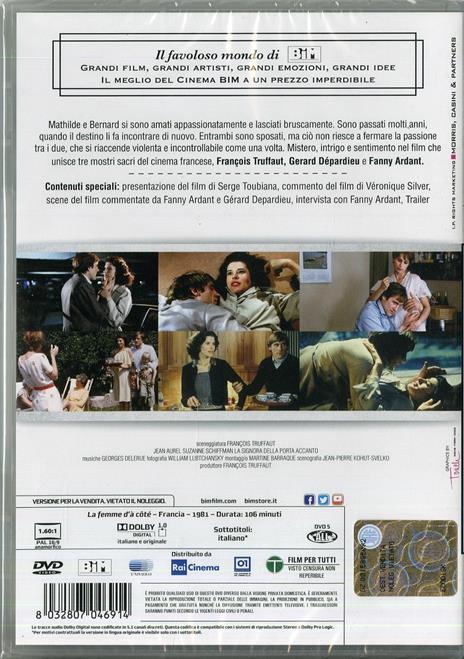 La signora della porta accanto di François Truffaut - DVD - 2