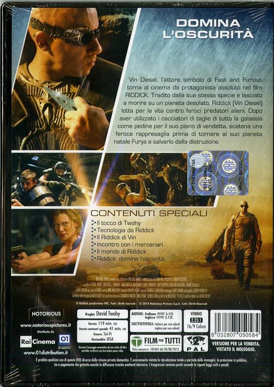 Riddick di David N. Twohy - DVD - 2